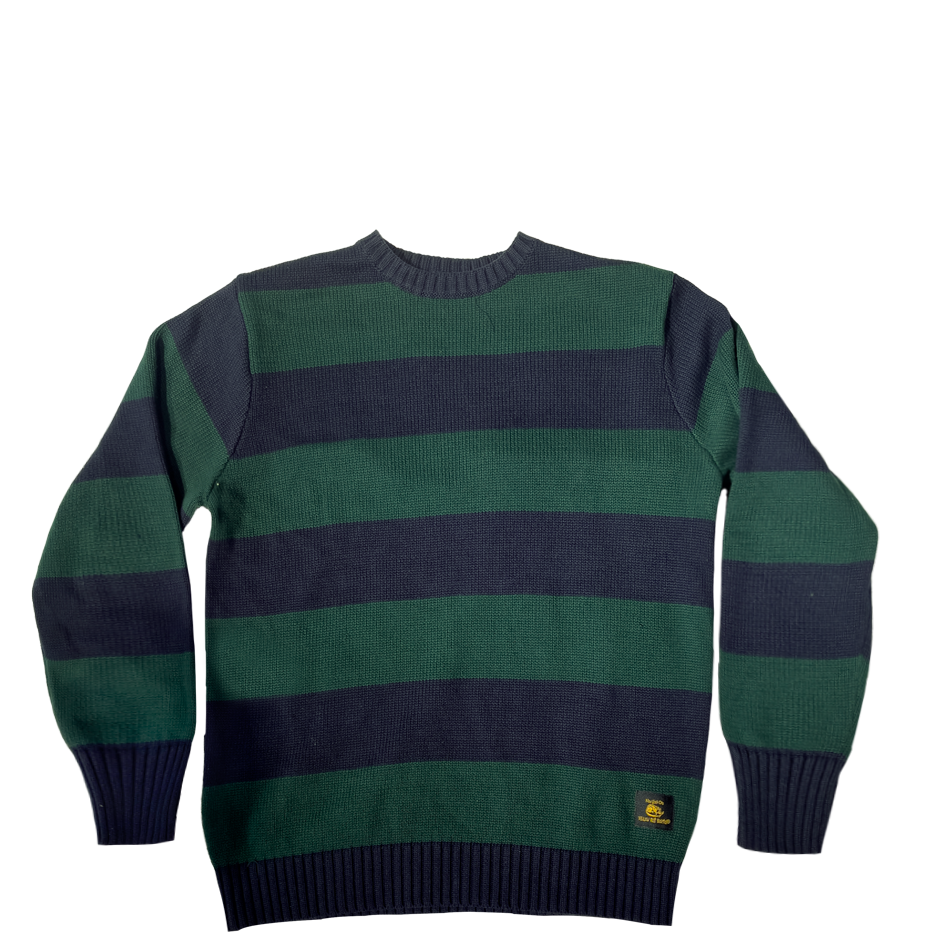 Cable Knit Striped Sweater