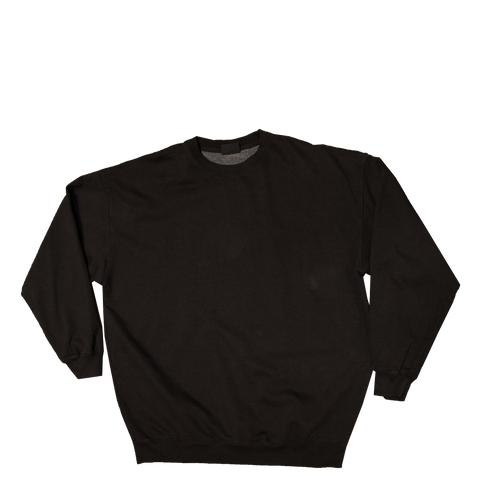 Black Cotton Long Sleeve Sweater