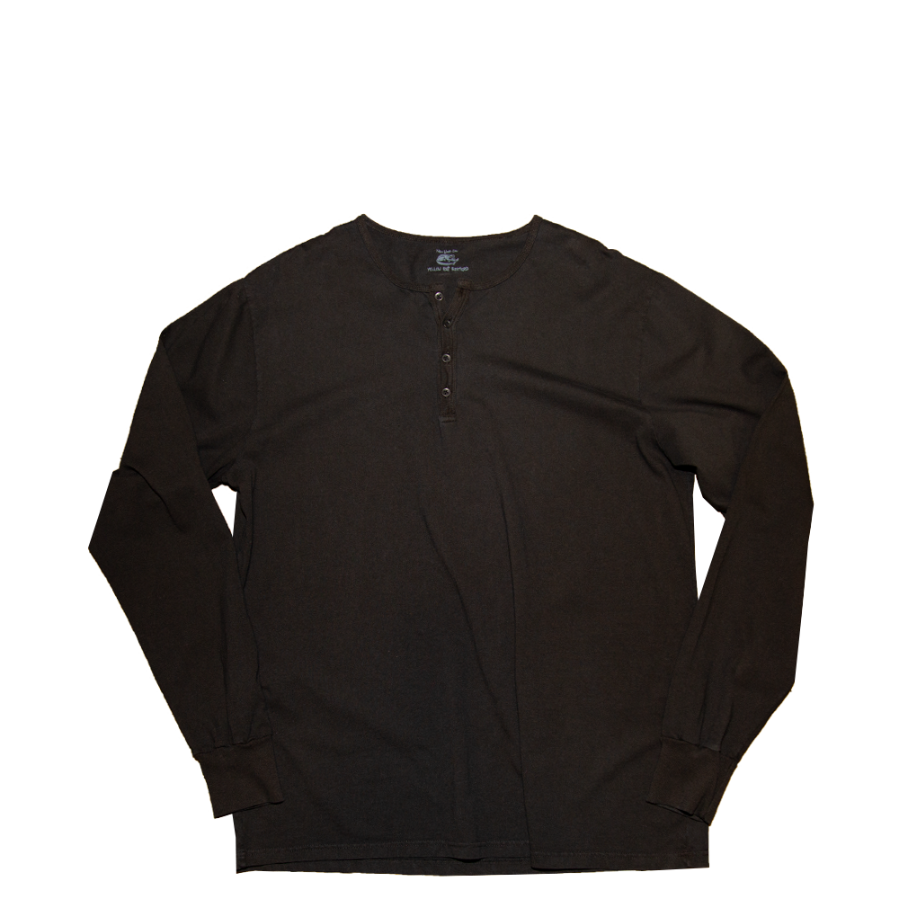 Black Long Sleeve Henley T-Shirt 30727394459839