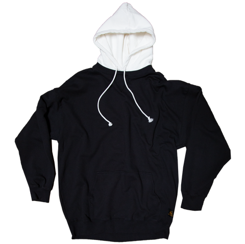 Black And White Cotton Hoodie