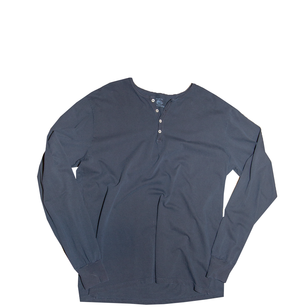Dark Navy Long Sleeve Henley T-Shirt 30728128626879