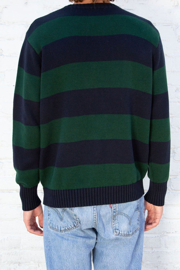 Cable-Knit Striped Sweater 29549277413567