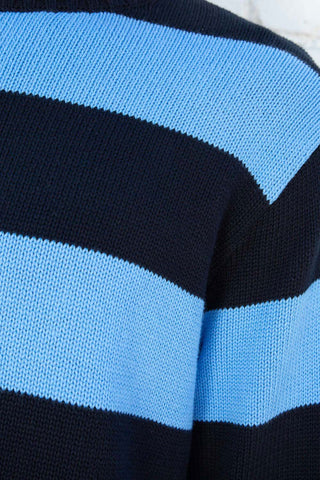 Navy Blue Ribbed Knit Sweater – Yellow Rat Bastard