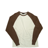 Brown And Ivory Baseball Long Sleeve T-Shirt 31868205334719 thumb