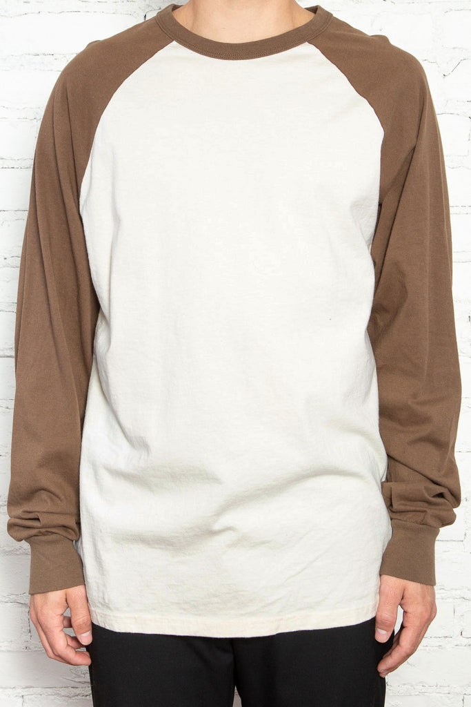 Brown And Ivory Baseball Long Sleeve T-Shirt 31868181545151