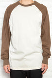 Brown And Ivory Baseball Long Sleeve T-Shirt 31868181545151 thumb
