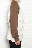 Brown And Ivory Baseball Long Sleeve T-Shirt 31868181577919 thumb