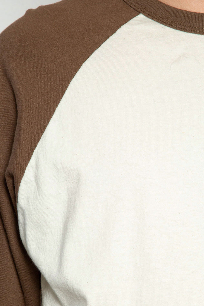 Brown And Ivory Baseball Long Sleeve T-Shirt 31868181512383