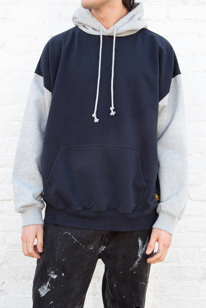 Navy And Grey Cotton Hoodie 28399242346687