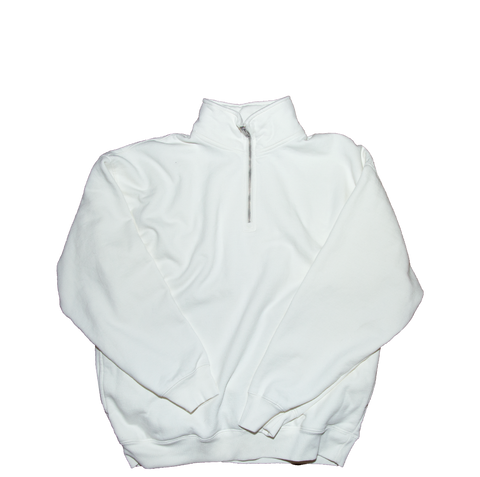 White Quarter-Zip Sweatshirt