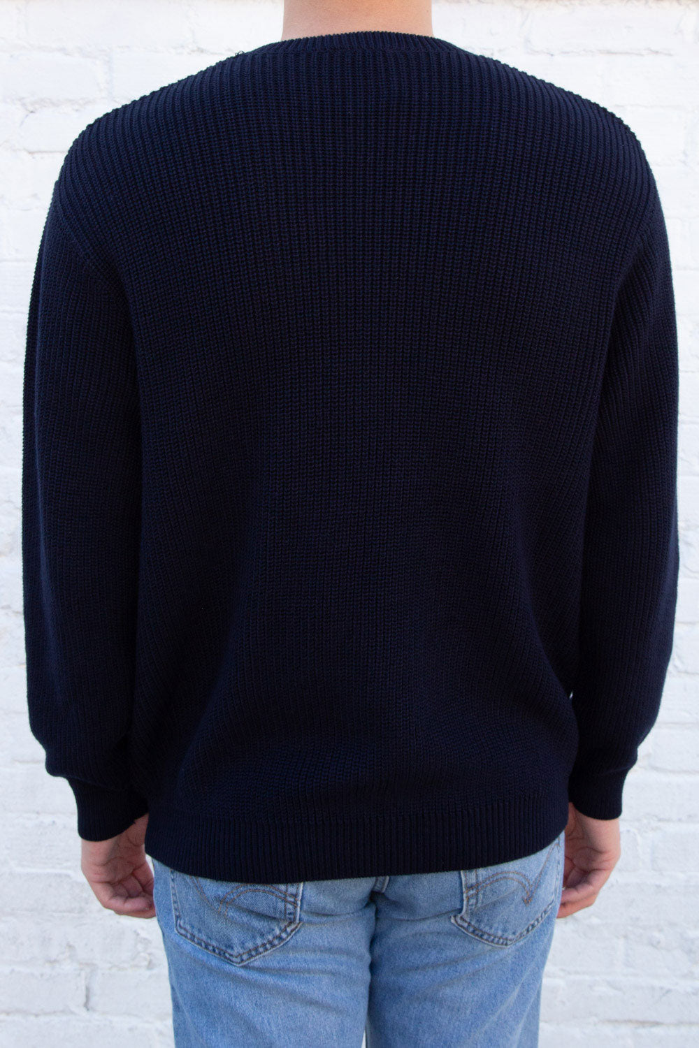 Navy Blue Loose Knit Sweater – Yellow Rat Bastard