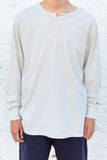 Stone White Long Sleeve Henley T-Shirt 30682593984703 thumb