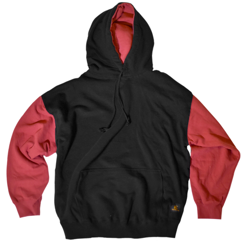 Red And Black Cotton Hoodie