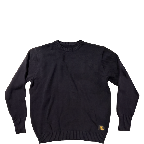 Navy Blue Ribbed Knit Sweater – Yellow Rat Bastard