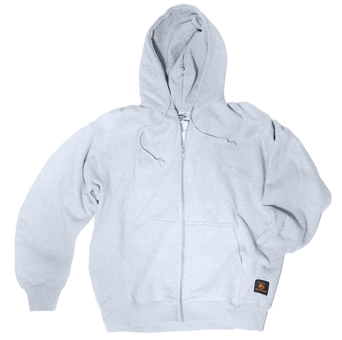 Heather Grey Zip Up Hoodie Yellow Rat Bastard