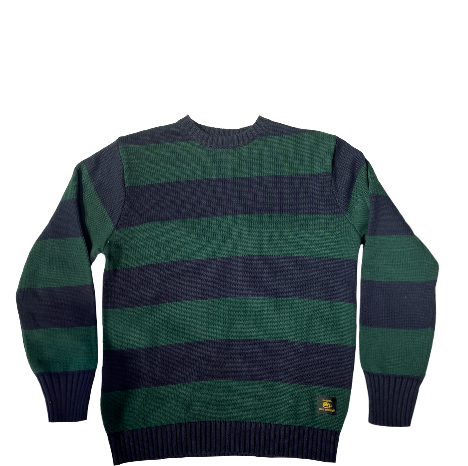 Cable-Knit Striped Sweater 29562581385407